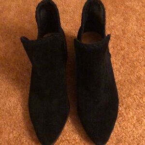 Lucky Brand Black Suede Women's Ankle Boots